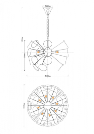 Подвесная люстра Moderli Komo V7080-8P 