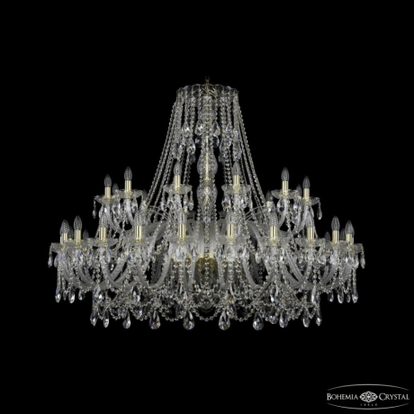 Подвесная люстра Bohemia Ivele Crystal 1411 1411/24+12/530 G 