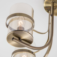 60085/5 античная бронза античная бронза Потолочная люстра со стеклянными плафонами Eurosvet Coppa