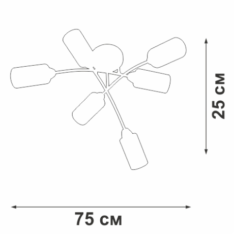 Потолочная люстра Vitaluce V4188 V4188-1/6PL 