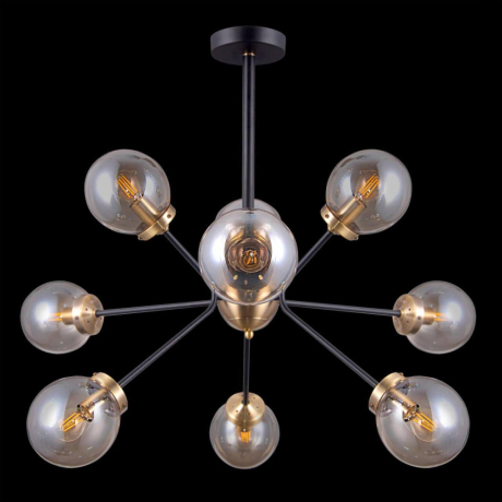 Люстра на штанге Citilux Планета CL105295 Венге+Бронза 