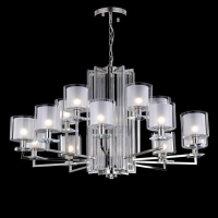 Подвесная люстра Crystal Lux NICOLAS NICOLAS SP-PL10+5 NICKEL/WHITE