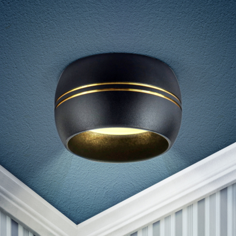 Накладной светильник Эра OL13 GX53 BK/GD Б0049036 