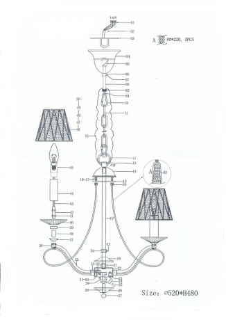 705032 Подвесная люстра Lightstar Riccio 