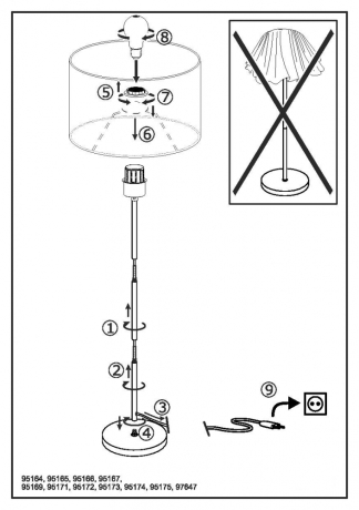97647 Торшер Eglo Viserbella 