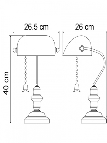 Настольная лампа офисная Arte Lamp Banker A2492LT-1AB 