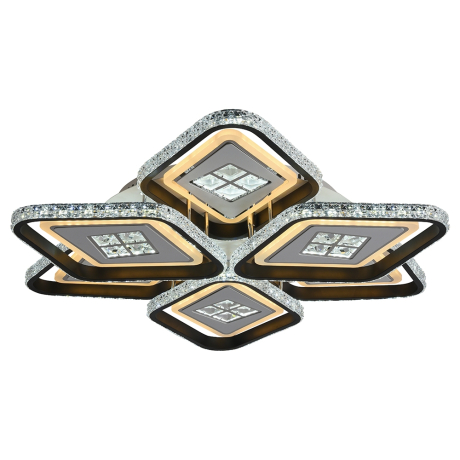 Светодиодная диммируемая люстра с ПДУ Profit Light 8054/3+3 WHT+BLK 324W 