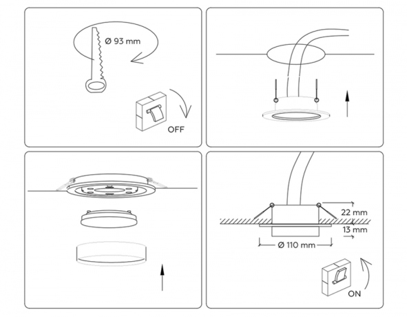 Встраиваемый светильник Ambrella light Techno Spot Acrylic tech TN5227 