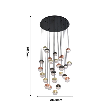 Подвесная люстра Favourite Luna 4371-27P 