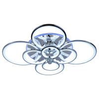 Светодиодная диммируемая люстра с ПДУ Profit Light 8077/8 CHR 256W+11W RGB