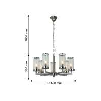 Люстра с лампочками, подвесная, комплект от Lustrof. №176636-617239