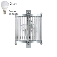 Бра с лампочками CRYSTAL LUX TADEO AP2 CHROME/TRANSPARENTE+Lamps