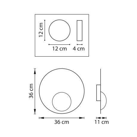Настенный светильник Emisfero Lightstar 737237 