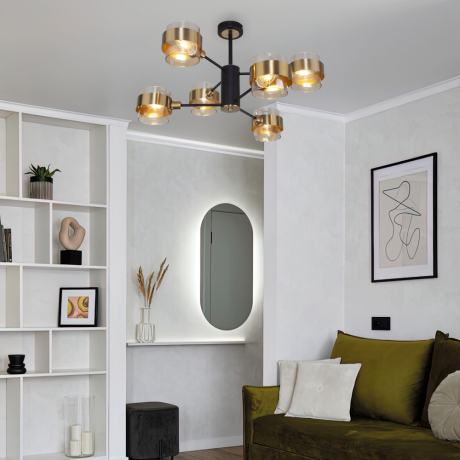 Люстра на штанге Eurosvet Arcada 70127/6 черный (a055603) 