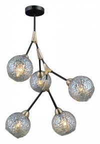 Люстра на штанге ILLUMICO  IL0263-5PSQ-79 BK AB