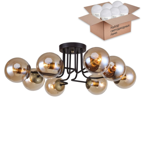 Потолочная люстра F-Promo Modestus с лампочками 2344-8U+Lamps E14 P45 