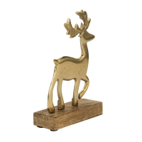 427573 Фигурка Олень BALIGUIAN L130, B50, H200 алюминий, дерево, золотой, натуральный Eglo