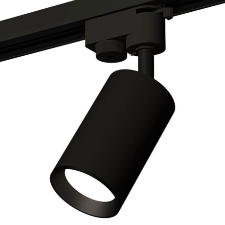 Комплект трекового однофазного светильника Ambrella light SBK/PBK черный песок/черный полированный XT6323003 (A2521, C6323, N6103) 