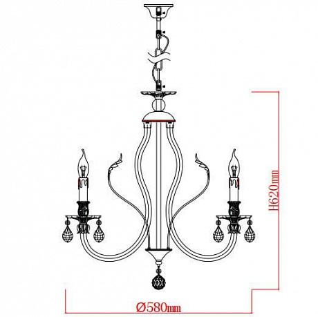 Подвесная люстра Rivoli Melanie 1020-206 Б0047907 