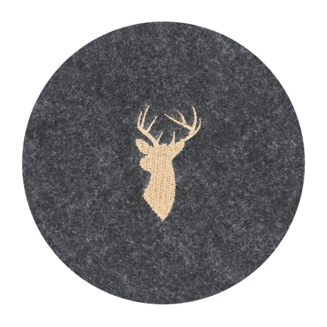 420181 Салфетка для сервировки декоративная (плейсмат) ANDASIBE, B3, ?100, полиэстер, серый, золотой Eglo 