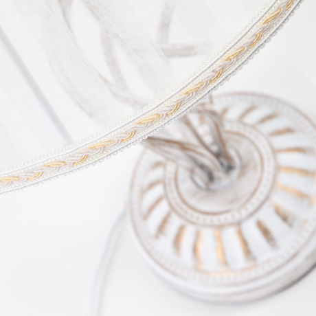 Настольная лампа 01002/1 белый с золотом 