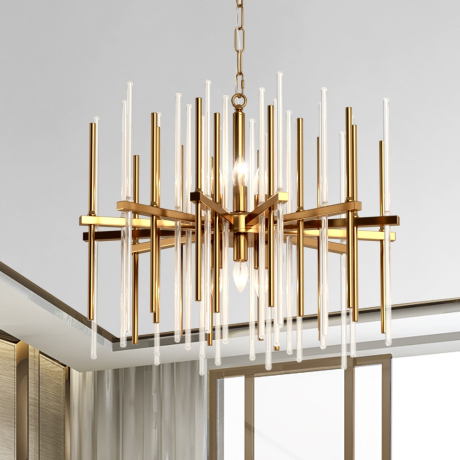 Подвесная люстра с управлением по Wi-Fi Bogates Allure 356/6 латунь (a057236) 