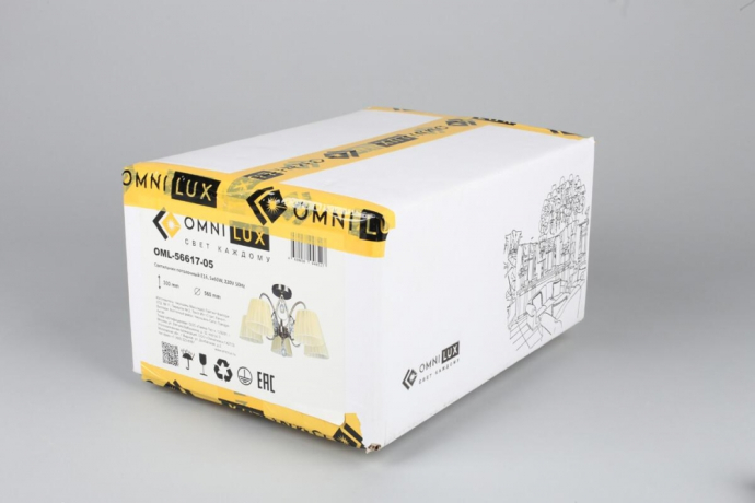 Люстра с поддержкой Алисы потолочная Omnilux OML-56617-05-A 