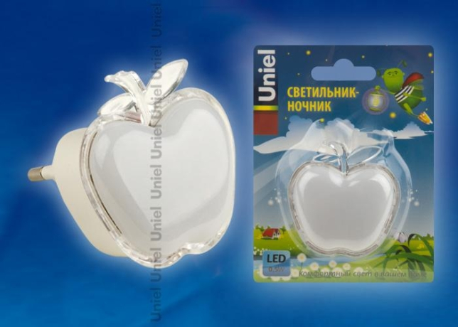 Светильник-ночник (10319) Uniel Детская серия DTL-308-Яблоко/RGB/3LED/0,5W 