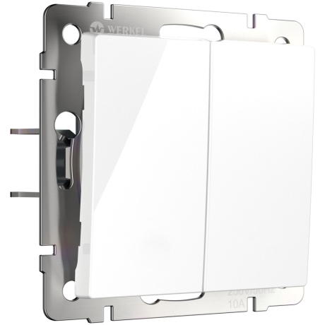 Выключатель двухклавишный с самовозвратом (белый) W1122401 Werkel 