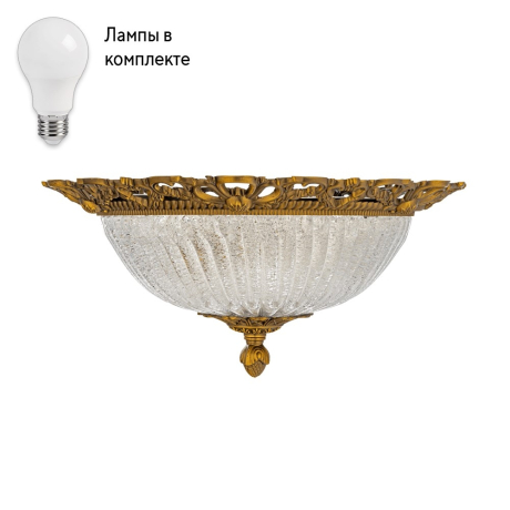 Светильник потолочный с Led лампочками в комплекте Arti Lampadari Vigilanza E 1.13.38 AG+Lamps 