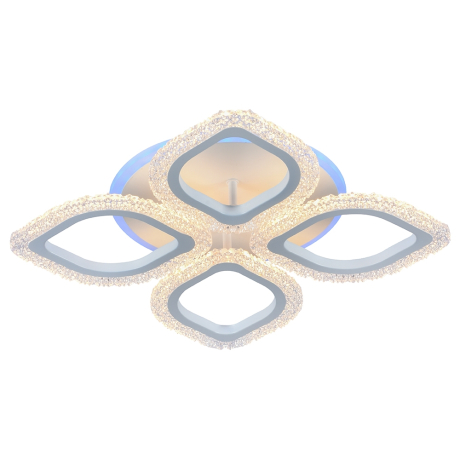 Люстра потолочная светодиодная с пультом ДУ Profit Light 8018/4 WHT 56W+7W RGB 