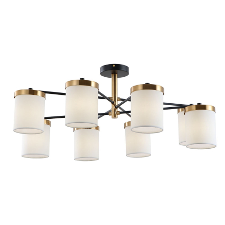 Люстра на штанге с лампочками Arte lamp A4099PL-8BK+Lamps 