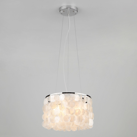 Подвесная люстра Eurosvet 60005/3 хром/перламутр 