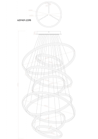 Подвесная люстра Arte Lamp ARKANE A2974SP-225PB