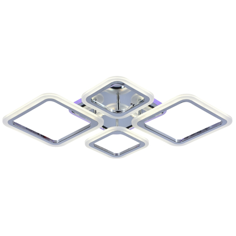 Светодиодная диммируемая люстра с ПДУ Profit Light 8075/2+2 CHR 