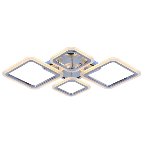 Светодиодная диммируемая люстра с ПДУ Profit Light 8075/2+2 CHR 