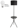 Торшер с лампочкой Arte lamp A2070PN-1BK+Lamps 