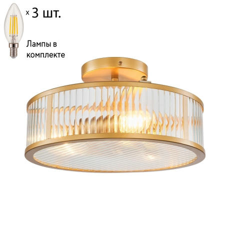 Потолочный светильник с лампочками Favourite Radiales 3099-3C+Lamps E14 Свеча 