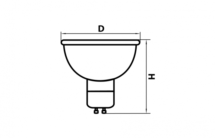 Светодиодная лампа GU10 4,5W 4000K (белый) HP16 LED Lightstar 940254 