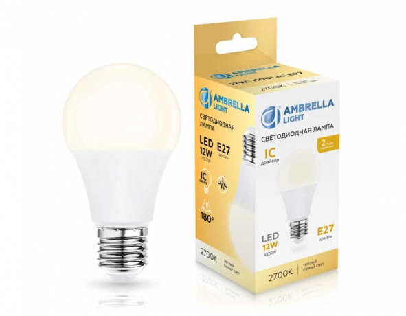 Лампа светодиодная Лон A60 12W 2700K Ambrella light Bulding 601203 