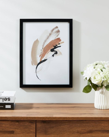 423024 Картина ROBERVAL, L330, B16, H430, пластик, стекло, черный, белый Eglo 