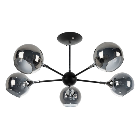 Люстра на штанге с лампочками Arte lamp A2708PL-5BK+Lamps 