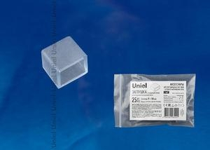 25шт. Изолирующий зажим заглушка для светодиодной ленты 220V Uniel UCW-K10 CLEAR 025 POLYBAG (UL-00000870) 