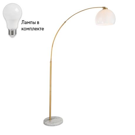 Торшер с лампочкой Arte lamp A5822PN-1PB+Lamps 