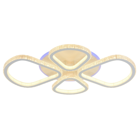 Светодиодная диммируемая люстра с ПДУ Profit Light 8038/2+2 WHT 184W+8W RGB 