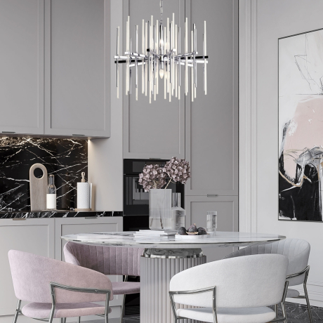 Подвесная люстра с управлением по Wi-Fi Bogates Allure 355/6 Smart хром (a057233) 