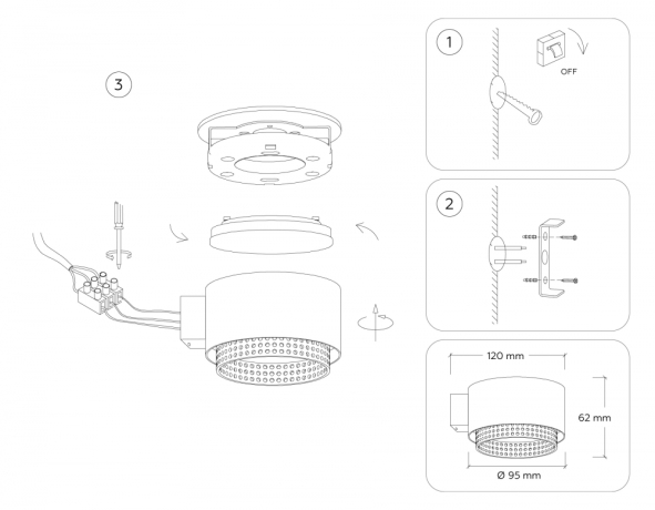 Настенный светильник Ambrella light TECHNO SPOT Techno familyTN71299 