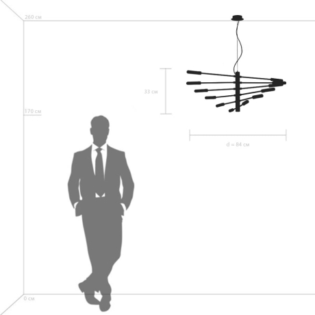 Люстра подвесная с Led лампочками в комплекте Lightstar 733127+Lamps 
