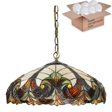 Подвесной светильник с лампочками Velante 815-806-03+Lamps E27 P45 