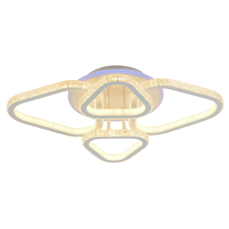 Светодиодная диммируемая люстра с ПДУ Profit Light 8042/2+2 WHT 176W+6,5W RGB 